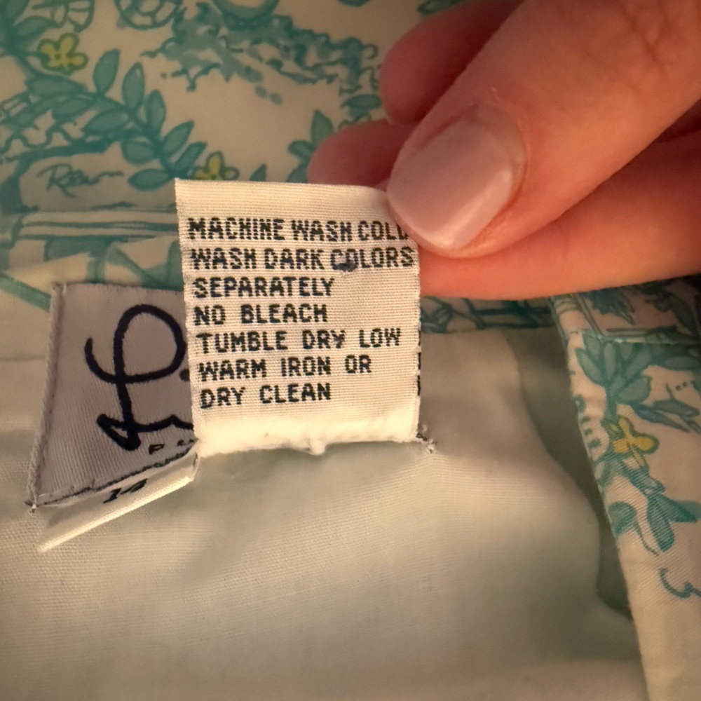 Vintage Lilly Pulitzer Worth Ave Toile Print A-Line Skirt Casual Resort Wear - Picture 8 of 8
